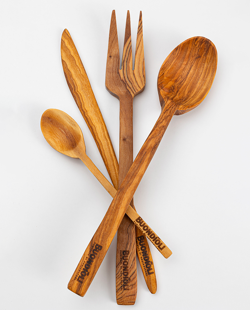 Bestick – Olivträ (4-pack)