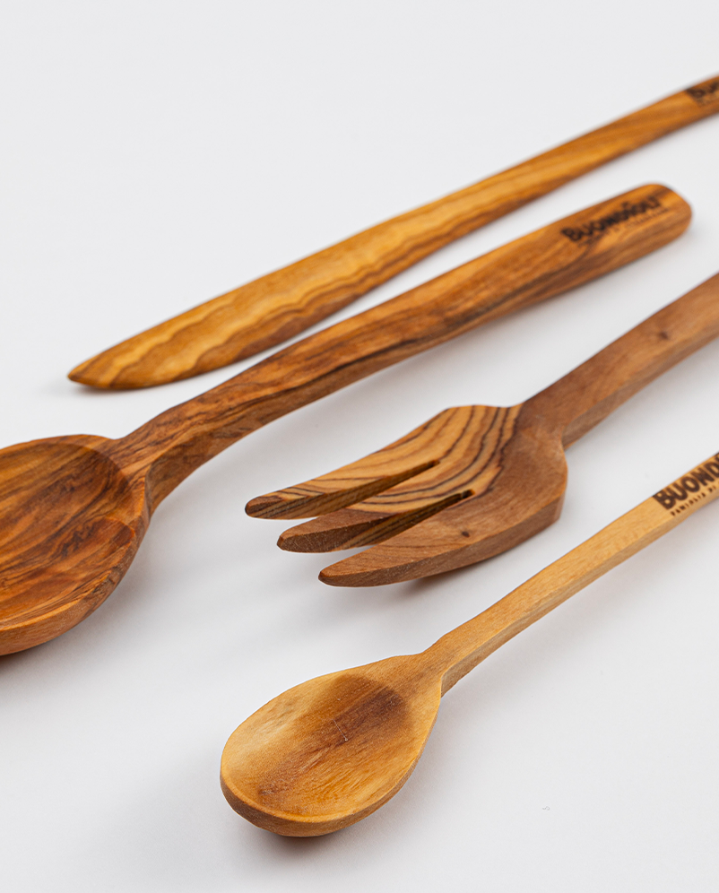 Bestick – Olivträ (4-pack)