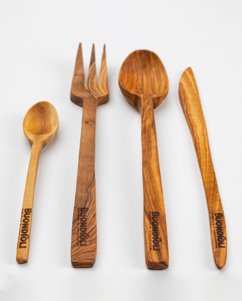 Bestick – Olivträ (4-pack)