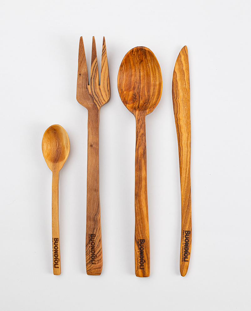 Bestick – Olivträ (4-pack)