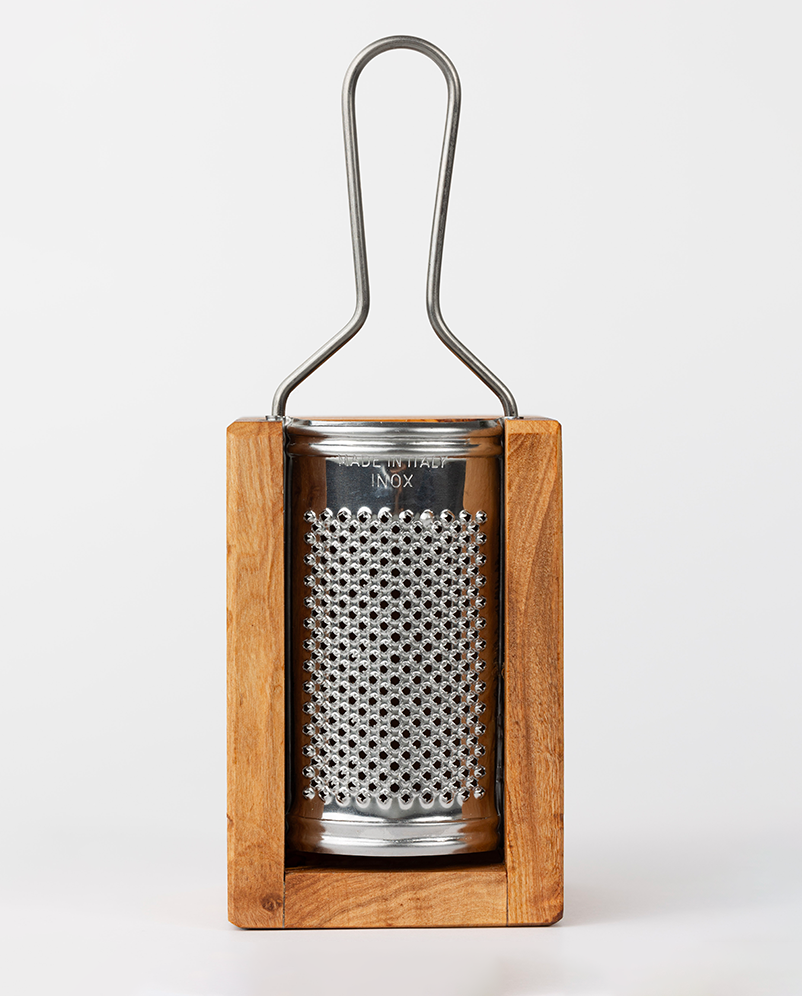 Litet rivjärn med behållare - olivträ