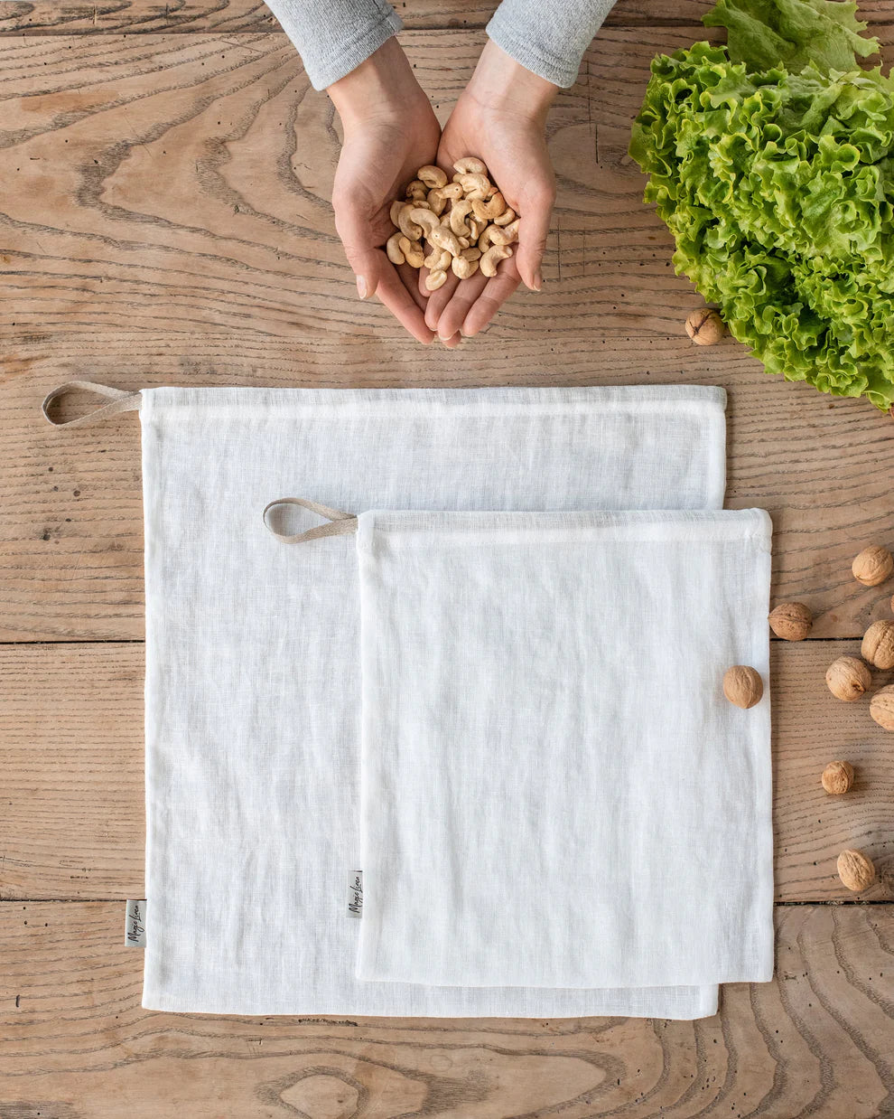 Linnepåse för förvaring (2-pack)